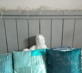 painting with chalk paint in a colour i mixed myself, Headboard before