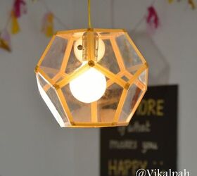 15 home decor projects to instantly transform your living room, Build A Geometric Pendant Lamp