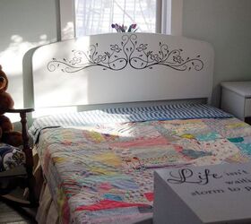 an old steel bed frame becomes a girly country dream