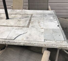 hi i would like to know how to re tile a out door patio table
