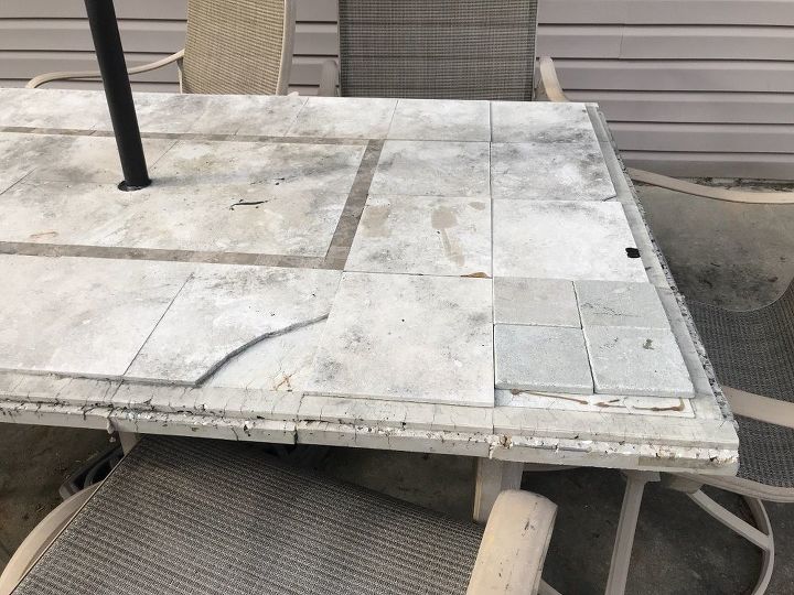 hi i would like to know how to re tile a out door patio table