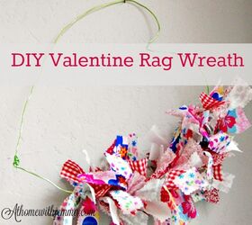 quick and easy rag wreath, Tie Fabric To handmade Wire Wreath Form