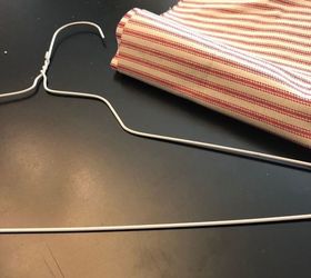 make a hanging heart from a hanger, These white hangers are easy to bend
