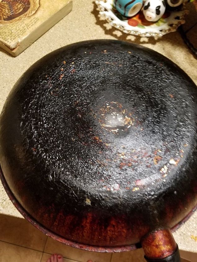 how to clean long burnt on grease