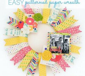 easy patterned paper wreath