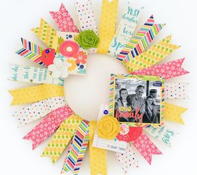 easy patterned paper wreath
