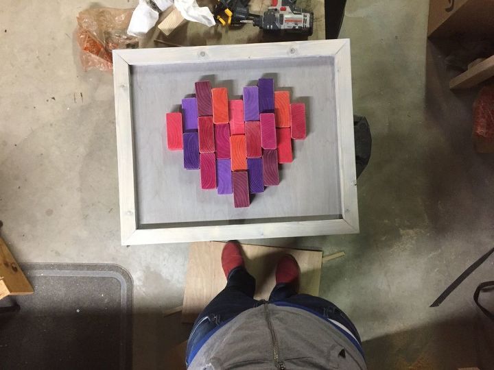 decoracin de madera en forma de corazn