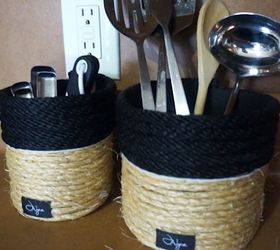 24 storage container ideas under 10, Wrap Oatmeal Canisters In Rope