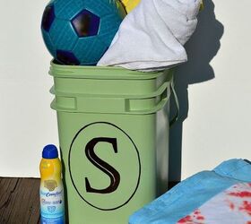 24 storage container ideas under 10, Spray Paint A Plastic Bucket
