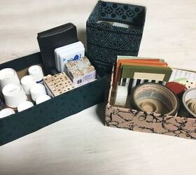 24 storage container ideas under 10, Cover Tissue Boxes In Fabric