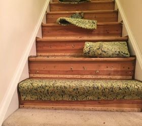 stairs from carpet to wood, Wood under carpet