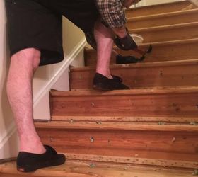 stairs from carpet to wood, Removing staples and nails from wood