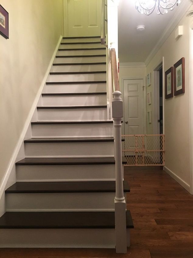 stairs from carpet to wood