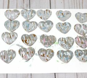 metallic hearts valentine sign