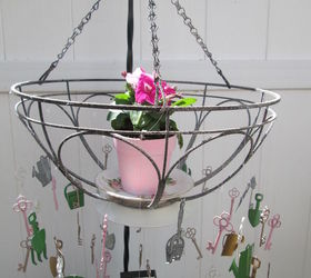 21 clever wind chimes you can make, Potted Hanging Wind Chime