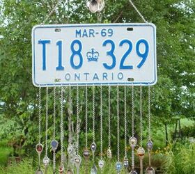 21 clever wind chimes you can make, Licence Plate Wind Chime