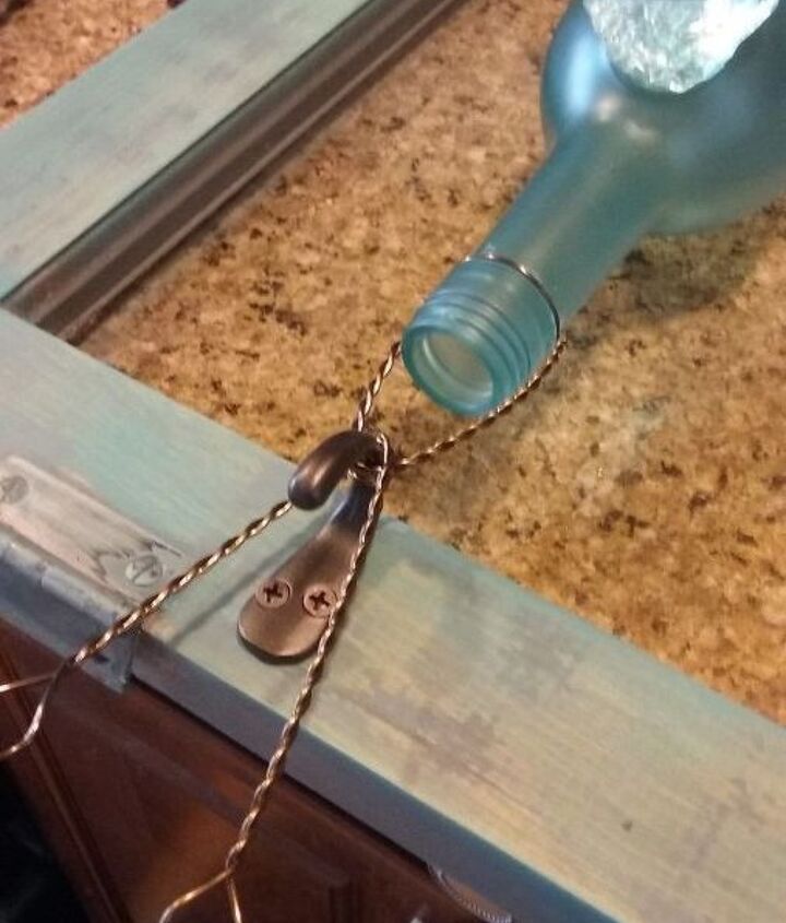 wine bottle old window wall art