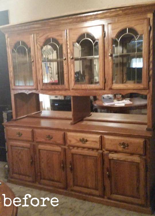 hutch makeover with chalk paint