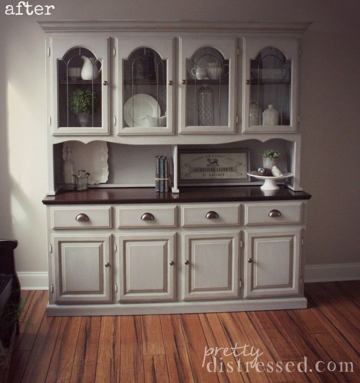 hutch makeover with chalk paint