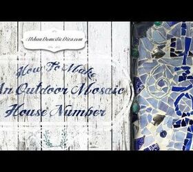 how to make an outdoor mosaic home address number
