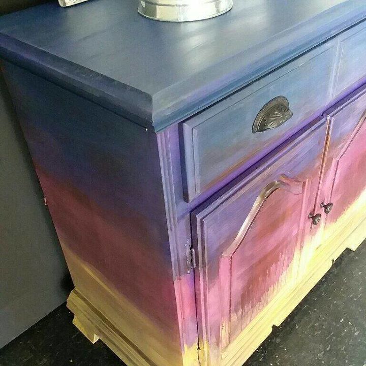 hand painted furniture inspired by the sunrise