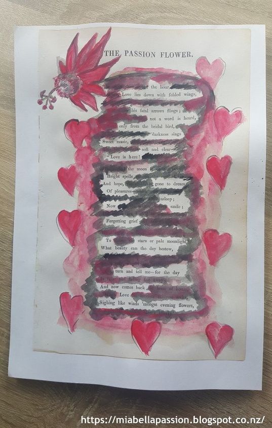 romantic repurposed poetry artwork