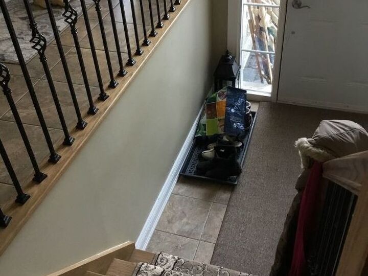 q what can i do to a half wall at my front door to hide scuff marks etc