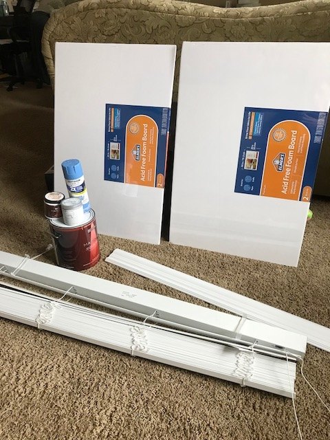 horizontal blinds to headboard in one day