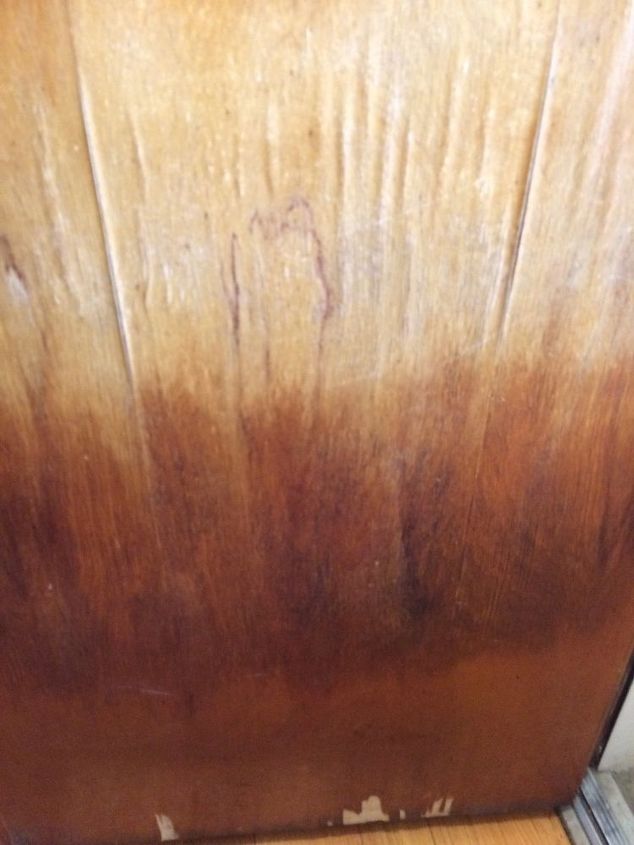 how can i repair a wooden exterior door that the veneer is splitting o