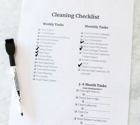 a weekly cleaning checklist to keep your home tidy