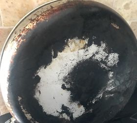 q how to get baked clean the blackened bottom to stainle pots pans