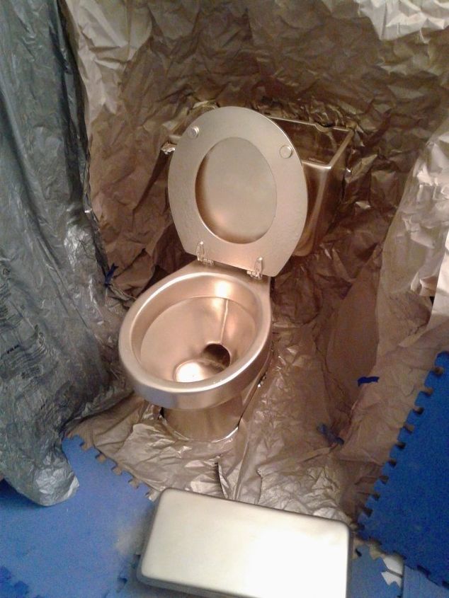 painted gold toilet a throne fit for a king