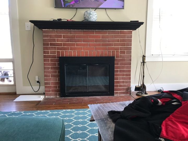 q need suggestions on brick fireplace