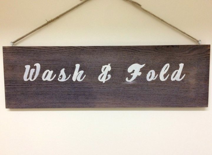 rustic stenciled farmhouse laundry sign