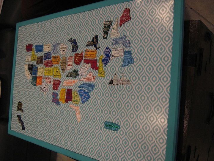wall art challenge mapa dos estados unidos
