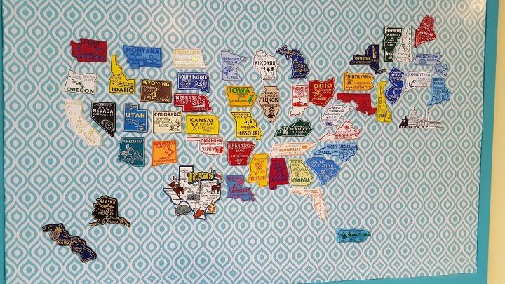 wall art challenge mapa de los estados unidos
