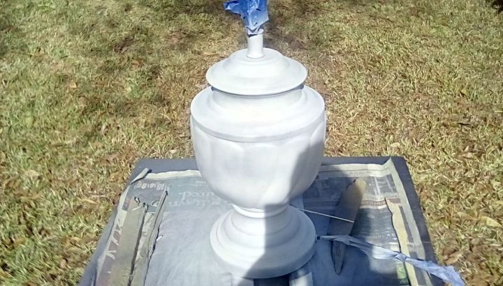 old lamp given farmhouse style