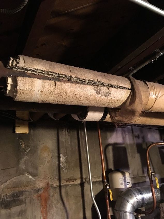 there are asbestos wrapped pipes in my basement