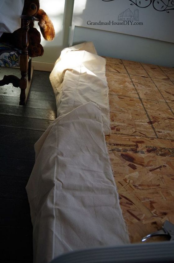 como fazer uma saia de cama sem costura com tecidos de lona