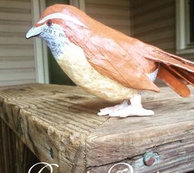 DIY Upcycled Paper Mache Bird Sculpture