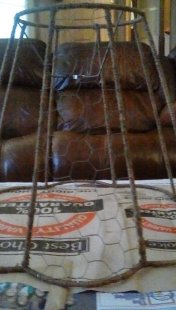 old lamp given farmhouse style