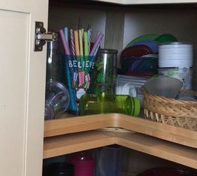 lazy susan dividers using one office supply