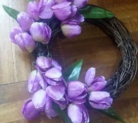 fast easy spring tulip wreath
