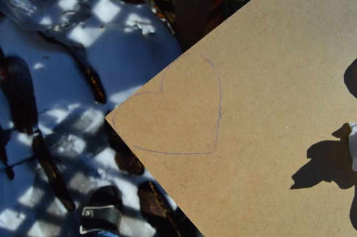 valentine day wooded heart