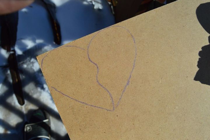 valentine day wooded heart