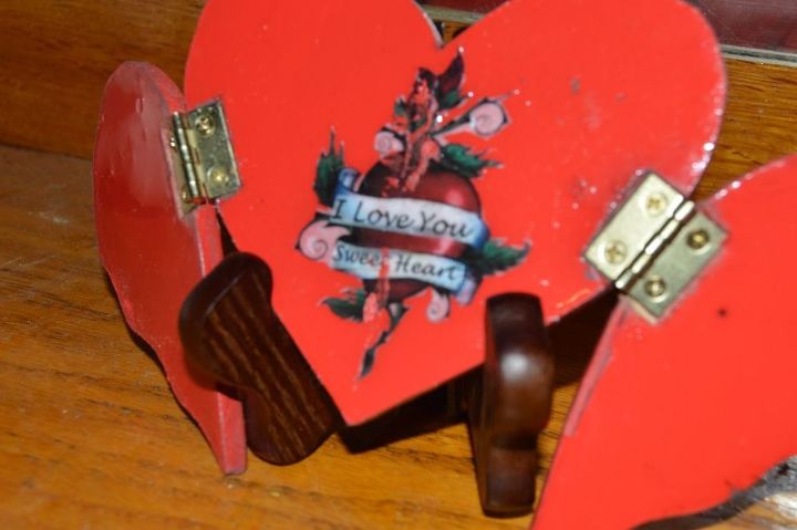 valentine day wooded heart