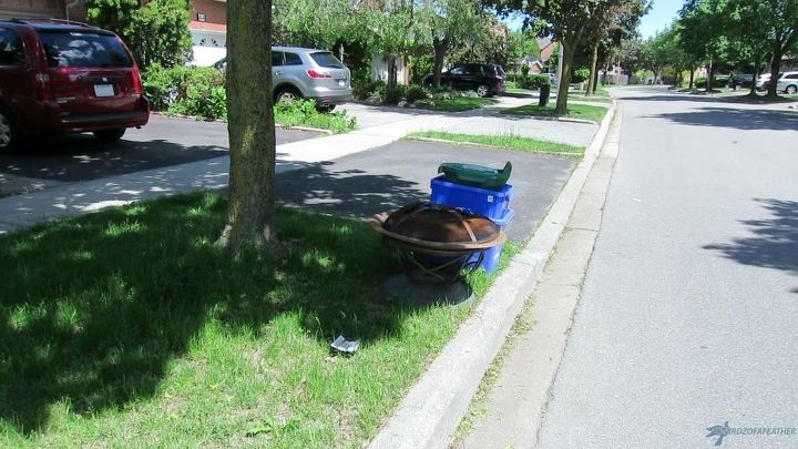 fire pit upcycle from a curb side find
