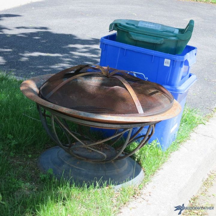 fire pit upcycle from a curb side find