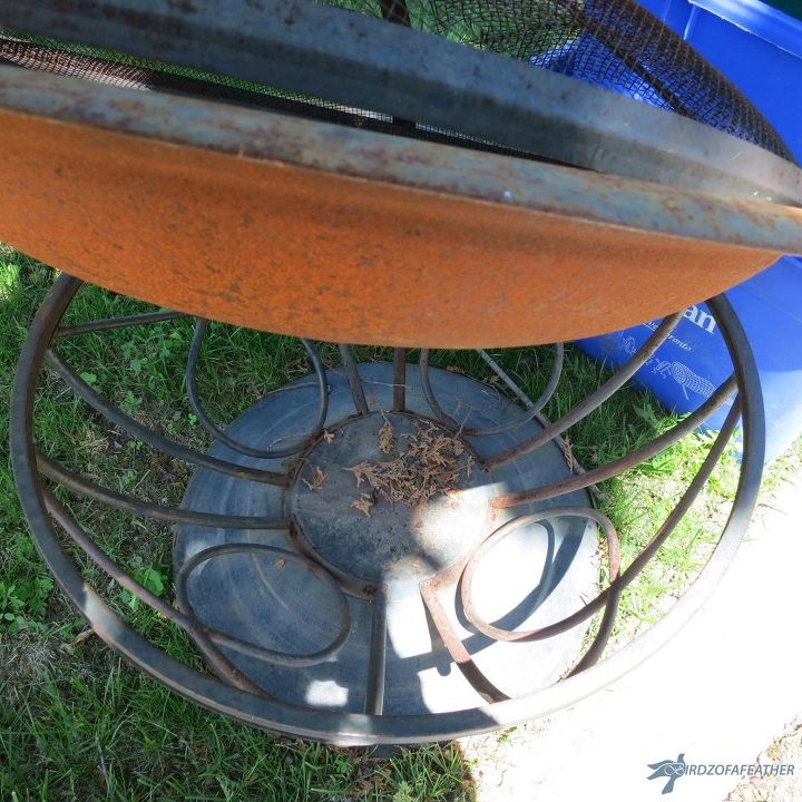 fire pit upcycle from a curb side find