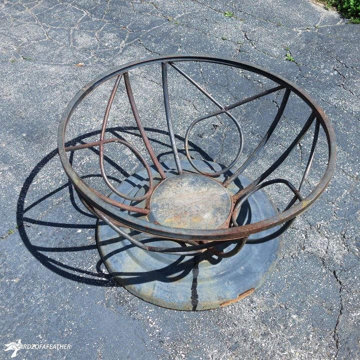 fire pit upcycle from a curb side find